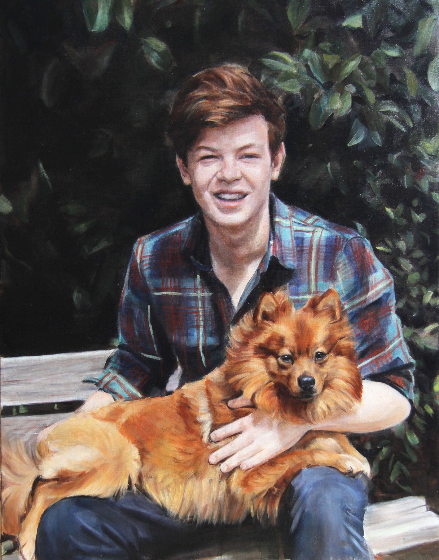 Alex and Tiger, Portrait by Davina Bosanquet