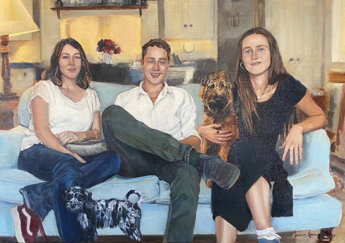 Katie, Jack and Louisa Portrait by Davina Bosanquet
