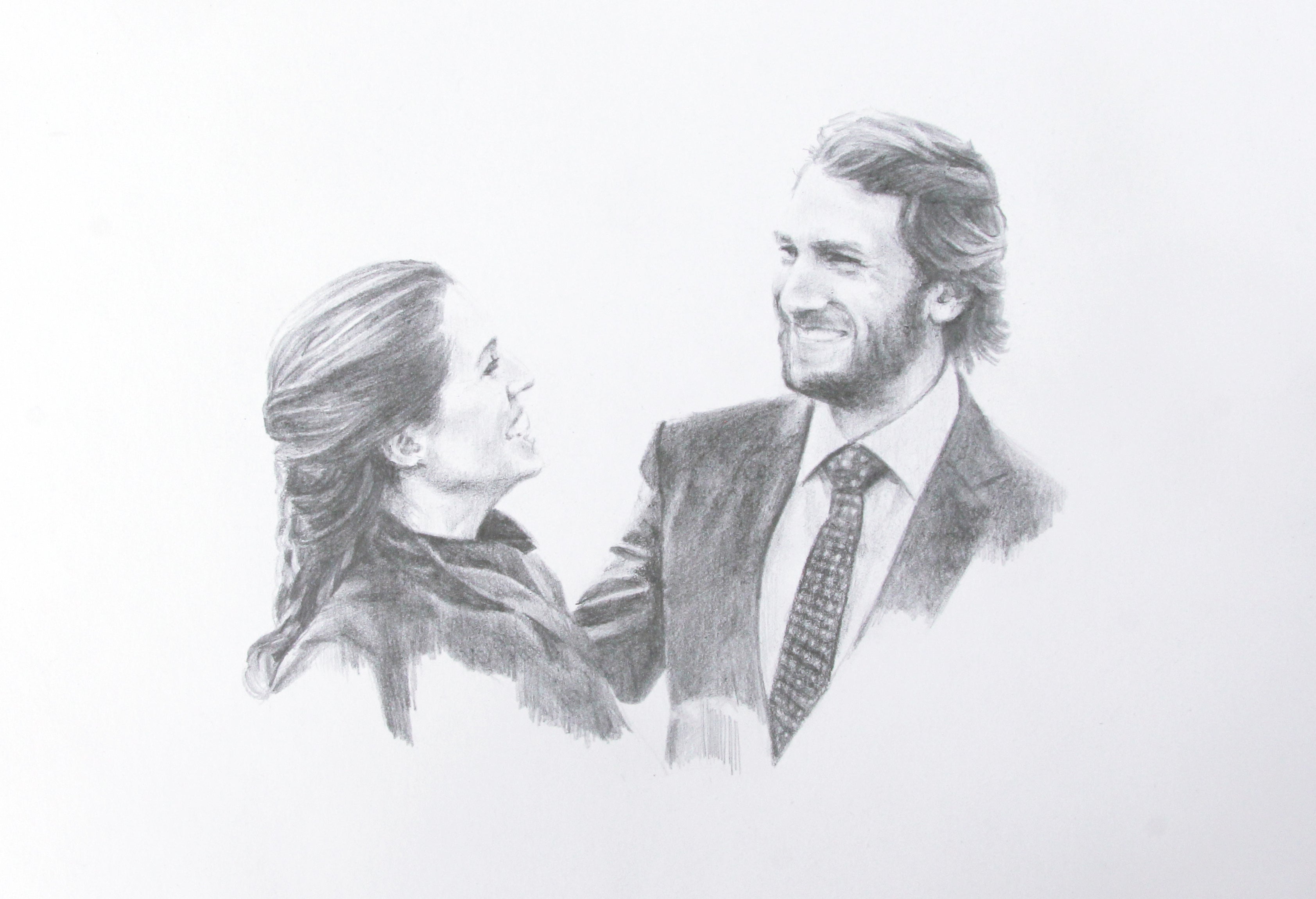 Mariel and William, Portrait by Davina Bosanquet